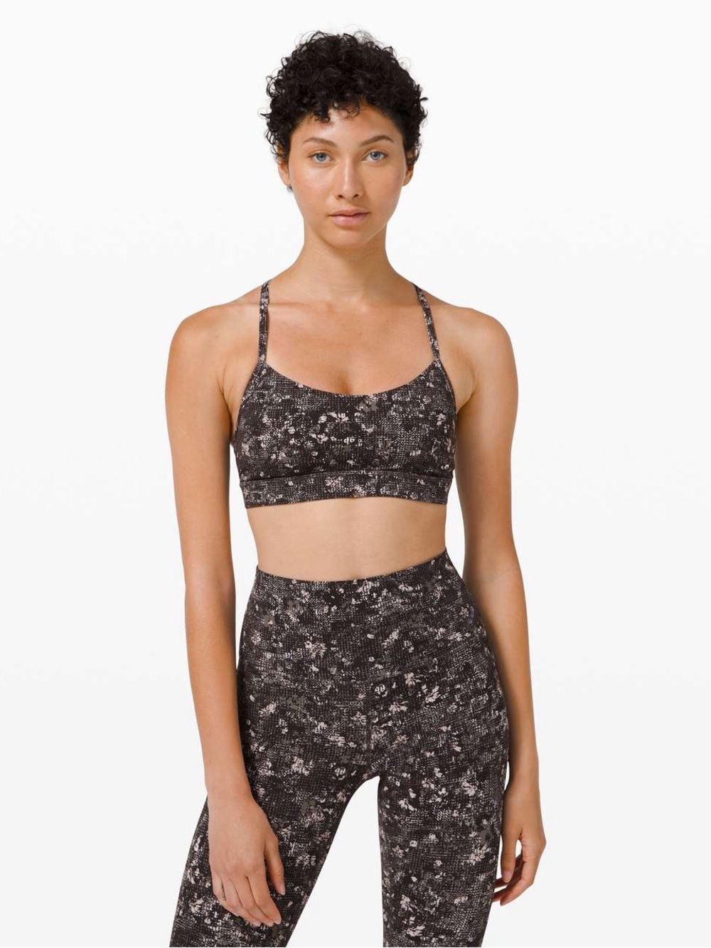 Lululemon Flow Y Bra Nulu Size 4 Equalized Multi Light Support B/C EUC